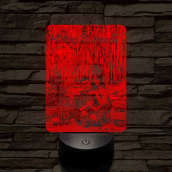 Karácsonyi ajándék férfiaknak 7 színű 3D led lámpa