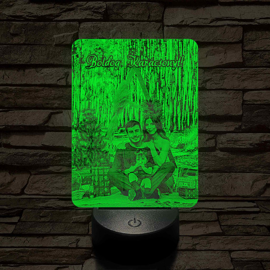 Karácsonyi ajándék férfiaknak 7 színű 3D led lámpa