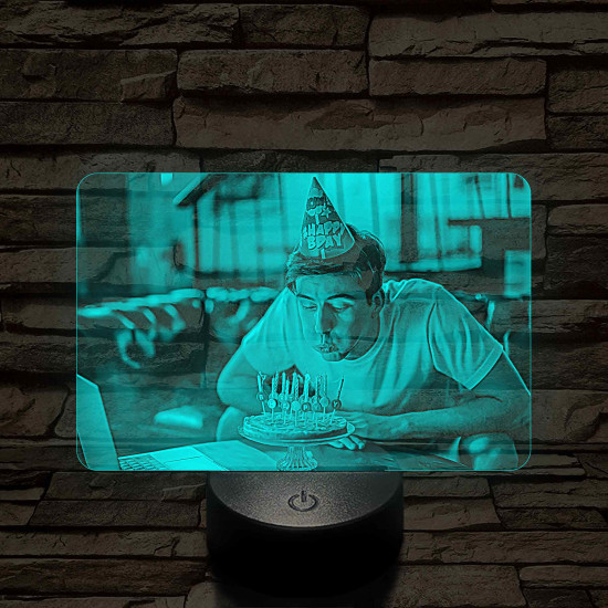 Kedves születésnapi ajándék nőknek és férfiaknak 7 színű 3D led lámpa
