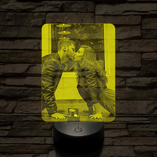 Valentin-napi ajándék nőknek és férfiaknak 7 színű 3D led lámpa