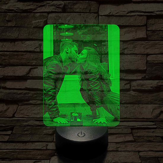 Valentin-napi ajándék nőknek és férfiaknak 7 színű 3D led lámpa