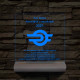 MÁV emlék 7 színű 3D led lámpa fa talppal