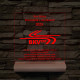 BKV Emléklámpa 3D LED – Egyedi Gravírozás Fa Talppal, 7 Színű Világítással – Tökéletes Ajándék BKV Rajongóknak és Dolgozóknak