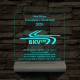 BKV Emléklámpa 3D LED – Egyedi Gravírozás Fa Talppal, 7 Színű Világítással – Tökéletes Ajándék BKV Rajongóknak és Dolgozóknak