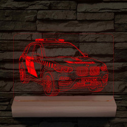 Rendőrségi rendszámos SUV fatalppal 7 színű 3D led lámpa