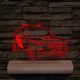 Rendőrségi rendszámos SUV fatalppal 7 színű 3D led lámpa