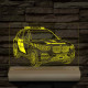 Rendőrségi rendszámos SUV fatalppal 7 színű 3D led lámpa