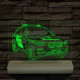 Rendőrségi rendszámos SUV fatalppal 7 színű 3D led lámpa