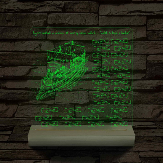 Egyedi Osztálygálya 3D LED Lámpa – Személyreszabható Pergamenes Nevekkel