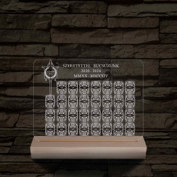 Egyedi Osztály légió 3D LED Lámpa – Személyre szabható pajzsokkal