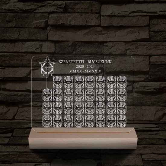Egyedi Osztály légió 3D LED Lámpa – Személyre szabható pajzsokkal