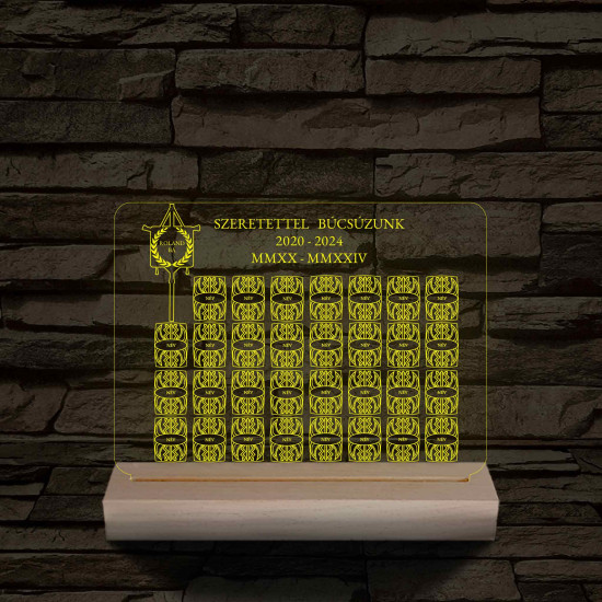 Egyedi Osztály légió 3D LED Lámpa – Személyre szabható pajzsokkal