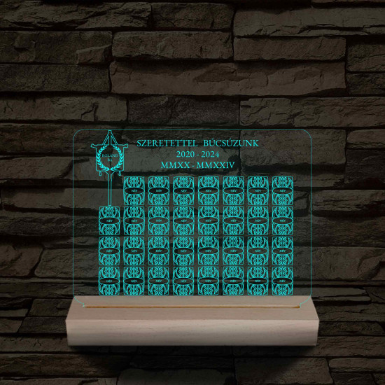 Egyedi Osztály légió 3D LED Lámpa – Személyre szabható pajzsokkal