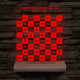 Sakk osztálytábla fatalppal 7 színű 3D led lámpa