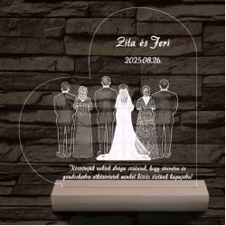 Szülőköszöntő együtt az oltárnál – 7 színű, színváltós 3D LED lámpa