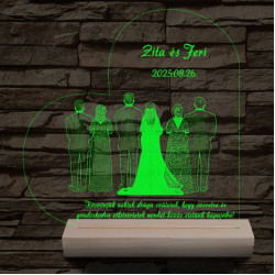 Szülőköszöntő együtt az oltárnál – 7 színű, színváltós 3D LED lámpa