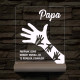 Papa kezekkel - fatalpas, színváltós 3D led lámpa
