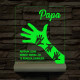Papa kezekkel - fatalpas, színváltós 3D led lámpa