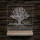 Informatikai IT osztályfa személyre szabott fa talppal 7 színű 3D led lámpa