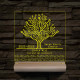 Informatikai IT osztályfa személyre szabott fa talppal 7 színű 3D led lámpa