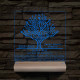 Informatikai IT osztályfa személyre szabott fa talppal 7 színű 3D led lámpa