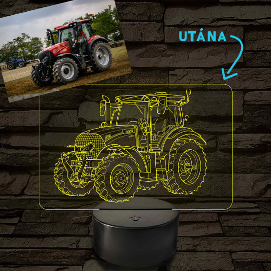 Saját fotó alapján készített vonalas grafika – 7 színű, színváltós LED lámpa