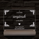 A legjobb anyának személyre szabott fatalppal 7 színű 3D led lámpa