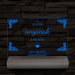 A legjobb anyának személyre szabott fatalppal 7 színű 3D led lámpa