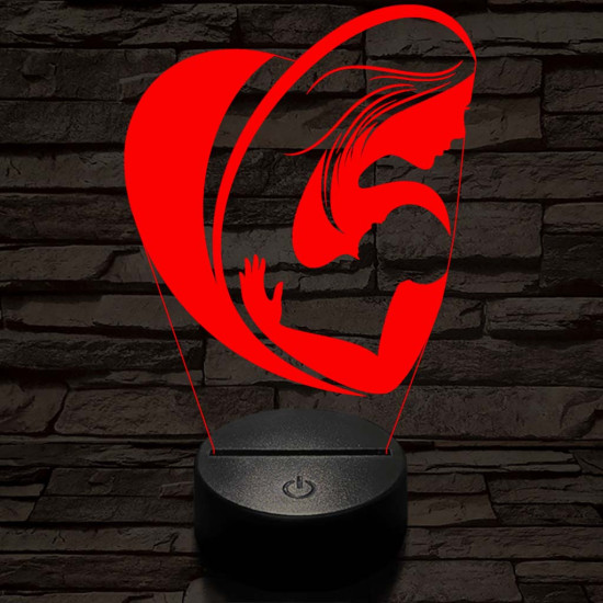 Anya és gyermeke 7 színű 3D led lámpa