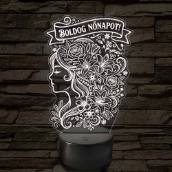 Boldog Nőnapot – 7 színű, színváltós LED lámpa