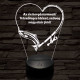 Horgász Love fotógravírozás  7 színű 3D led lámpa