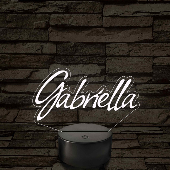 Egyedi név - 7 színű, színváltós 3D led lámpa