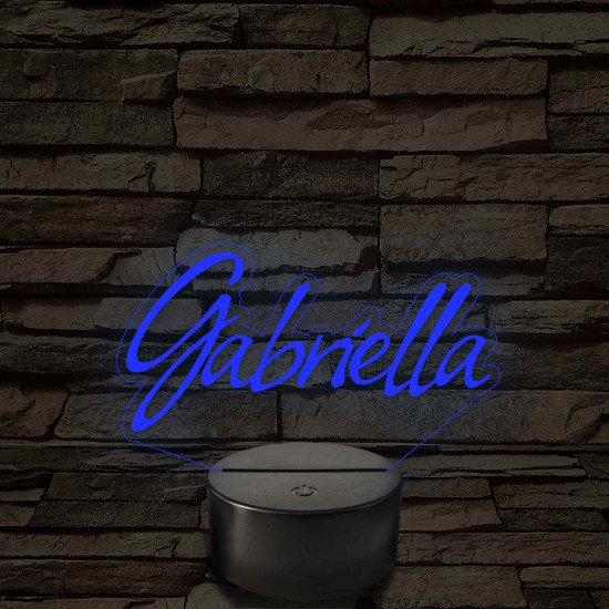 Egyedi név - 7 színű, színváltós 3D led lámpa