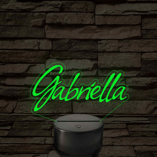 Egyedi név - 7 színű, színváltós 3D led lámpa