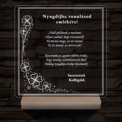 Szerencsés Nyugdíjas Évek – Négylevelű lóhere mintás, 7 színű, színváltós 3D LED lámpa