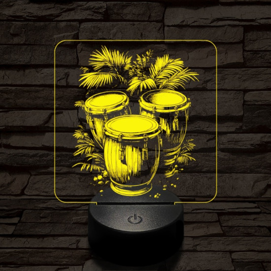 Konga móka 7 színű valósághű 3D led lámpa