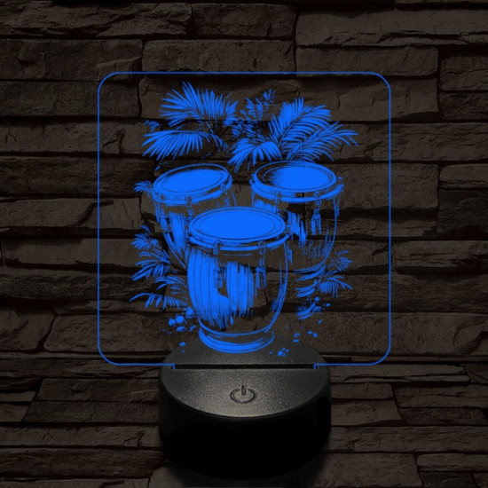 Konga móka 7 színű valósághű 3D led lámpa