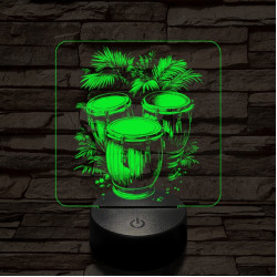 Konga móka 7 színű valósághű 3D led lámpa