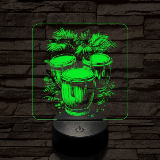 Konga móka 7 színű valósághű 3D led lámpa