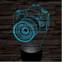 Profi fényképezőgép 7 színű 3D led lámpa