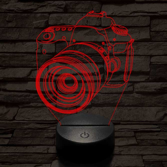 Profi fényképezőgép 7 színű 3D led lámpa