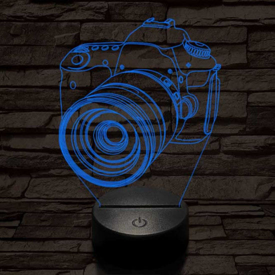 Profi fényképezőgép 7 színű 3D led lámpa
