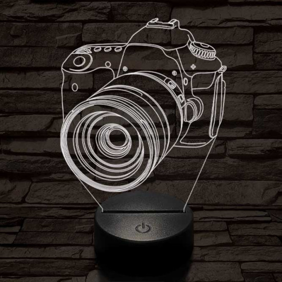 Profi fényképezőgép 7 színű 3D led lámpa