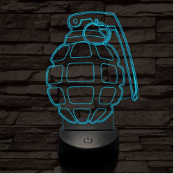 Gránát 7 színű 3D led lámpa