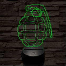 Gránát 7 színű 3D led lámpa