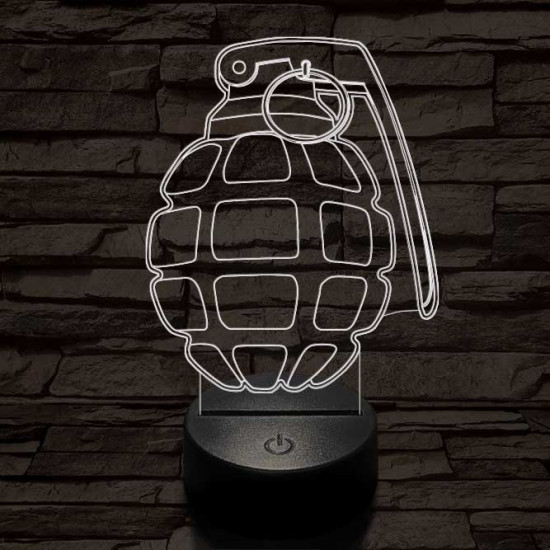 Gránát 7 színű 3D led lámpa