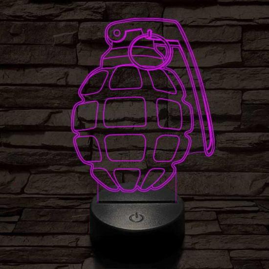 Gránát 7 színű 3D led lámpa