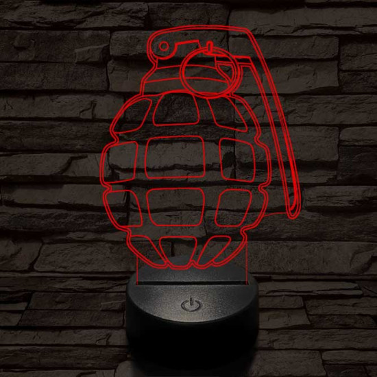Gránát 7 színű 3D led lámpa