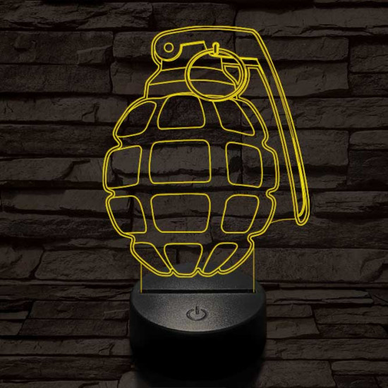 Gránát 7 színű 3D led lámpa