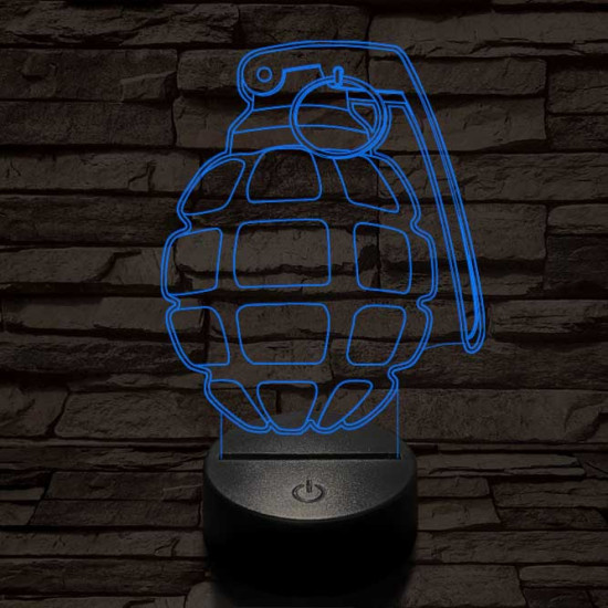 Gránát 7 színű 3D led lámpa
